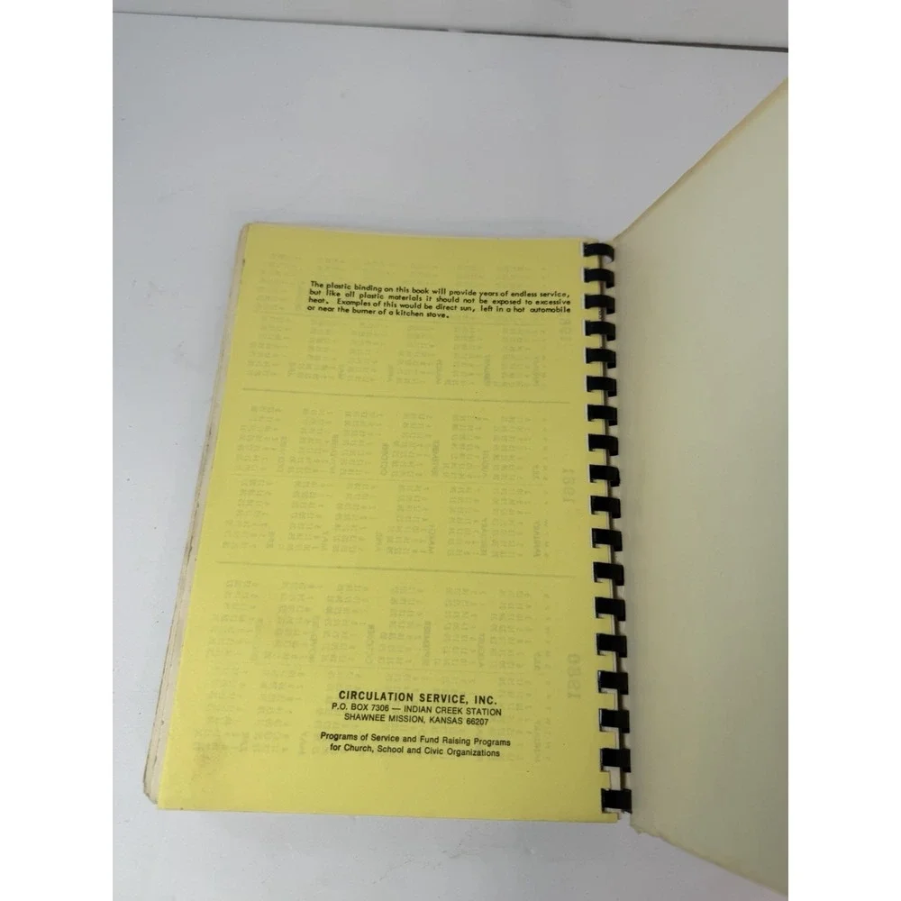 Diller Nebraska Community Spiral Cookbook 1980 Centennial Recipes‎ Vintage